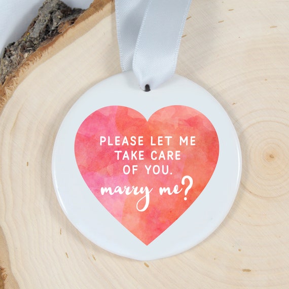Will You Marry Me Ornament Marriage Proposal Wedding Etsy