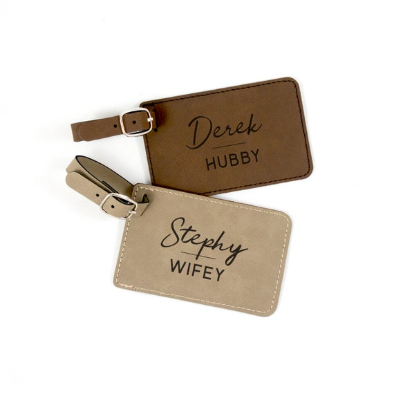 hubby wifey luggage tags