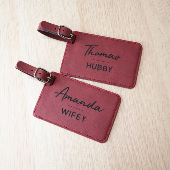 hubby wifey luggage tags