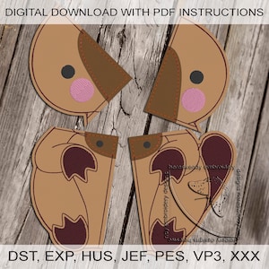 Platypus Puzzle ITH Machine Embroidery Design: Australian Animal (Digital Download)