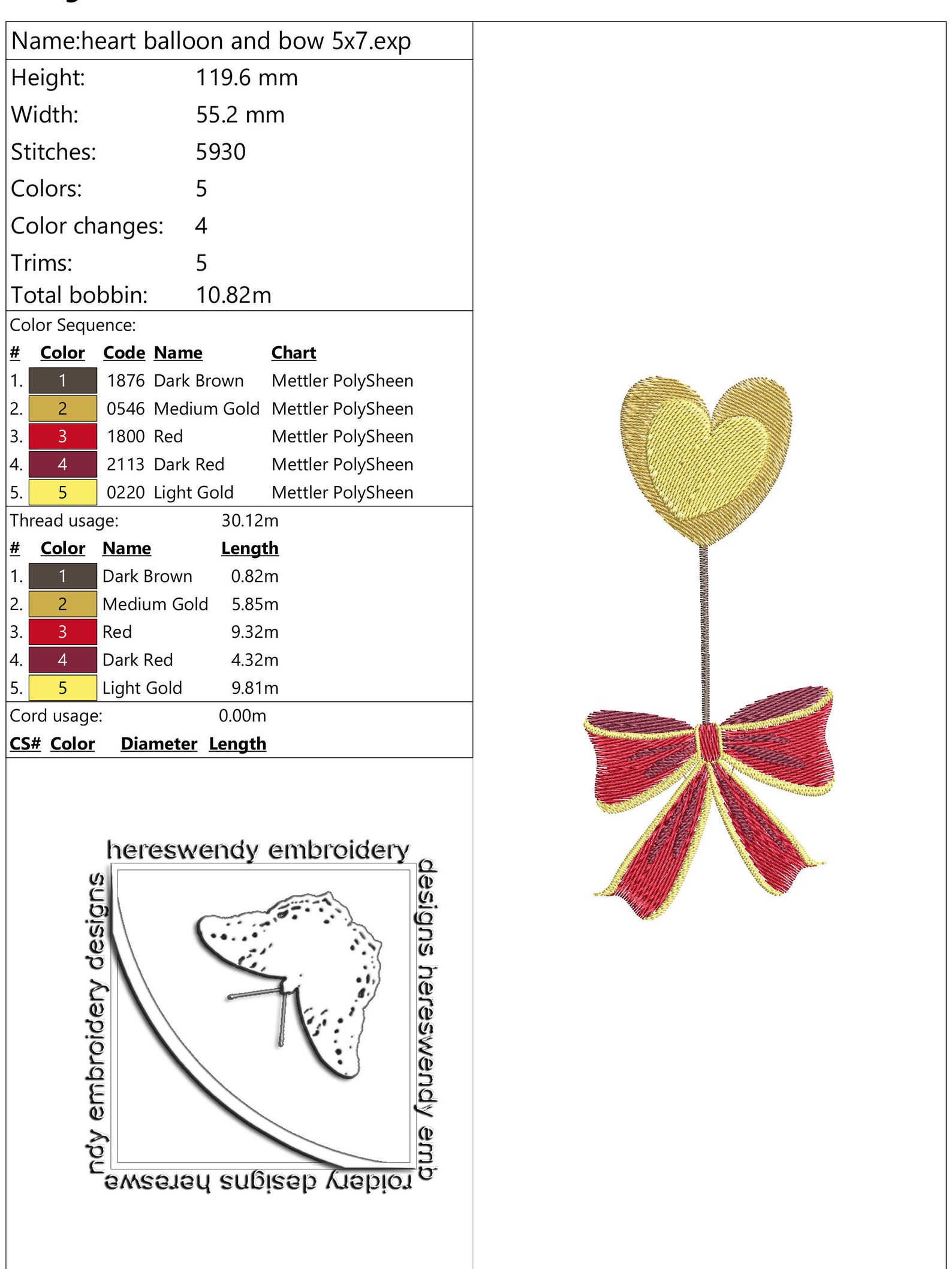 Heart and bow filled embroidery heart and bow embroidery  etsy Heart and bow filled embroidery heart and bow embroidery  etsy