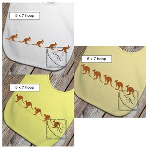 kangaroo border ITH machine embroidery designs in 2 sizes and 9 formats