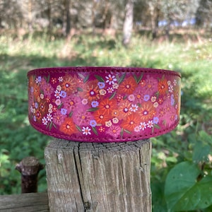 Extra large hand painted floral sighthound collar