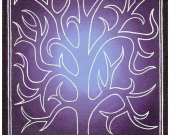 Abstract Purple Tree