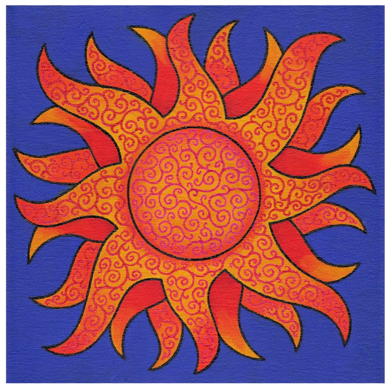 Tribal Orange Sun image 1