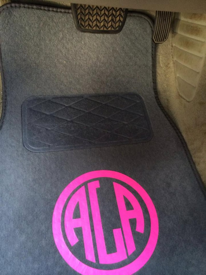 Custom Monogram Car Floor Mats Set of 4 Personalized Etsy