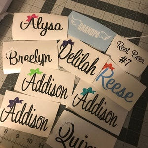 Helmet Decal Name, Softball, Baseball, Tball, all Colors and sizes Custom, Personalized Name Decal Custom Decal Girls and Boys image 3