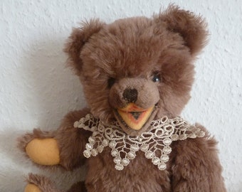 Old German teddy bear 1950 artificial silk plush Thuringia/Germany approx. 30 cm / 11.8"