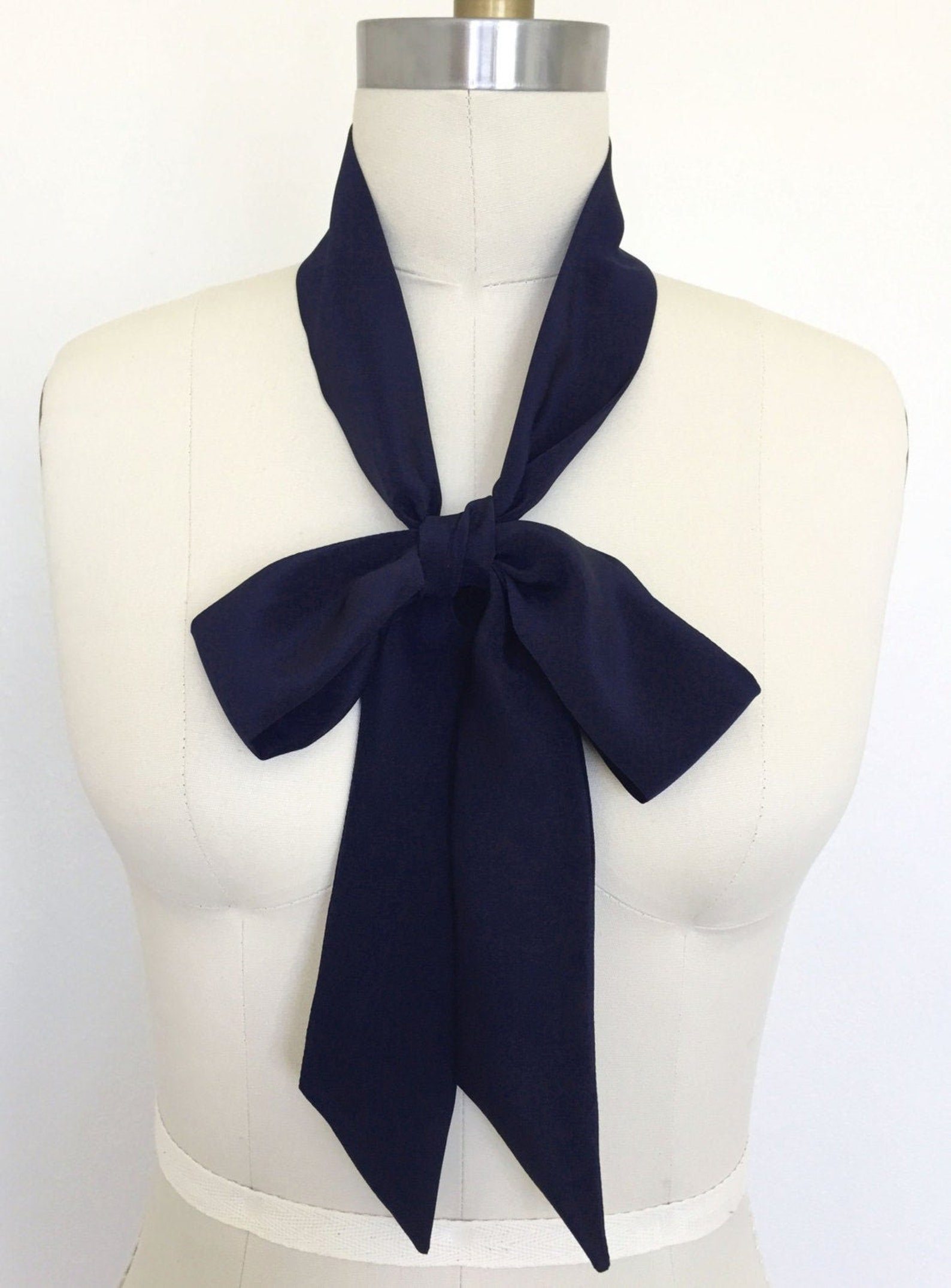 navy skinny scarf