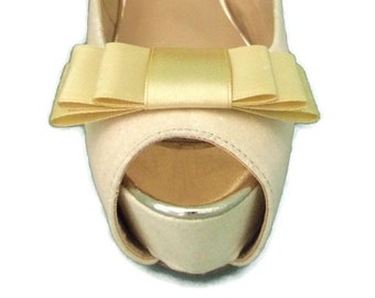 Clips para zapatos dorados con triple lazo hechos a mano - otros colores disponibles bajo pedido
