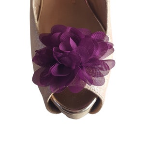 Beautiful Deeree Floaty Flower Wine Shoe Clips