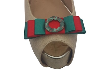 Various Designs Christmas Bow Shoe Clips