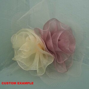 Beautiful Deeree Pale Blue Rosette Style Shoe Clips image 8