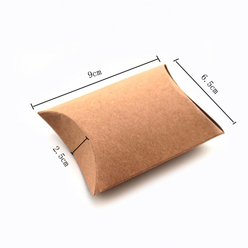 10 Brown Kraft Pillow Boxes 9x6.5x2.5 cm Etsy