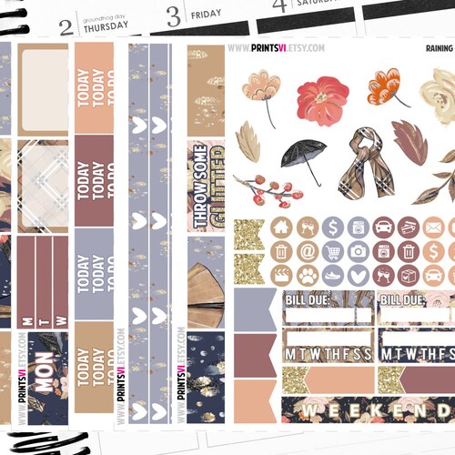 Dreams to Plans 4 Page Mini Weekly Planner Sticker Kit \u2013 Vertical ...