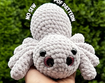 Spider No Sew Crochet Pattern, Amigurumi Crochet Pattern, DIGITAL DOWNLOAD