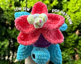 Orchid Turtle Crochet Pattern, No Sew Crochet Pattern, DIGITAL DOWNLOAD