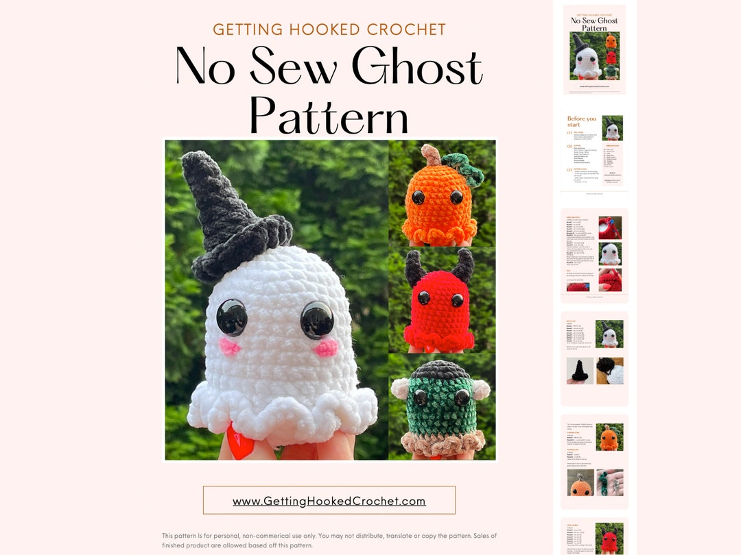 Ghost Crochet Pattern, No Sew Crochet Pattern, DIGITAL DOWNLOAD - Etsy