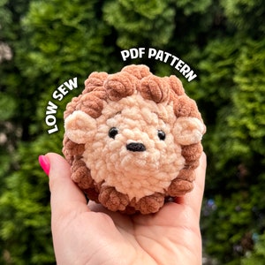 Hedgehog Crochet Pattern, Low Sew Crochet Pattern, DIGITAL DOWNLOAD