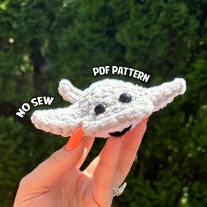 Baby Manta Ray Crochet Pattern, No Sew Crochet Pattern, DIGITAL DOWNLOAD