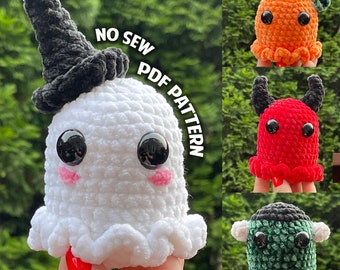 Patrón de crochet fantasma, patrón de crochet sin costura, DESCARGA DIGITAL