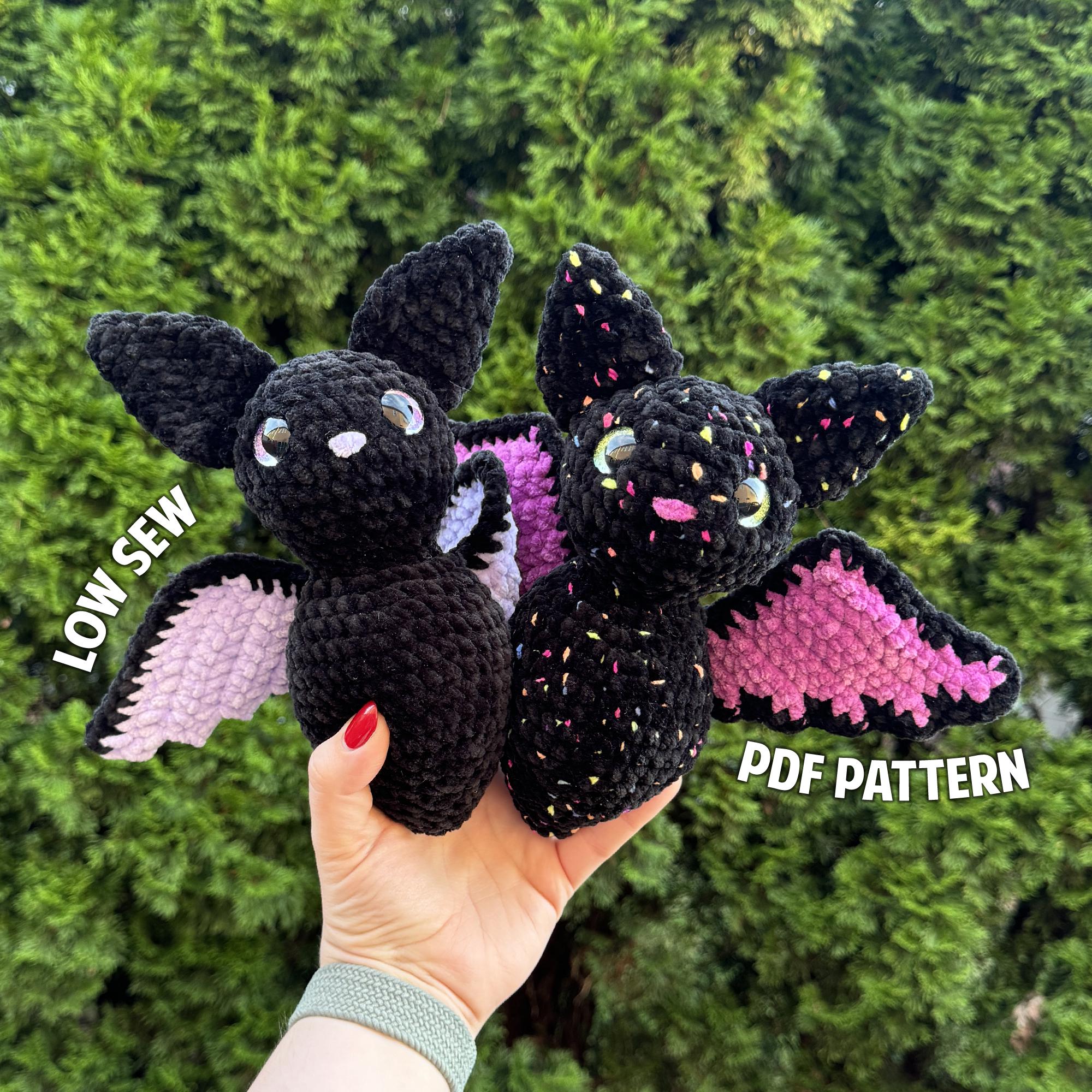 30 Bat Crochet Patterns for Halloween Decor, Gifts, and Spooky-Cute Amigurumi 27 No-Sew Bat Crochet Pattern with Wing Variations