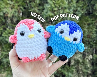 Penguin Crochet Pattern, No Sew Crochet Pattern, Crochet Pattern, DIGITAL DOWNLOAD
