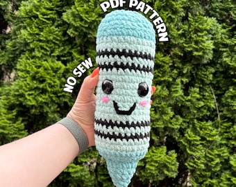 Crayon Crochet Pattern, No Sew Crochet Pattern, DIGITAL DOWNLOAD