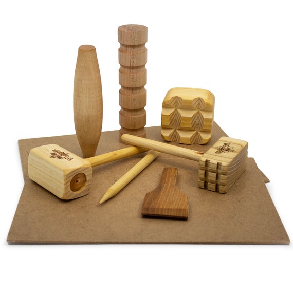 Childrens Wooden Tools Set for Dough & Clay Play made in Canada / Early  Education Toys Kindergarten Pre-k Gift Open Ended Sensory Play Toy 