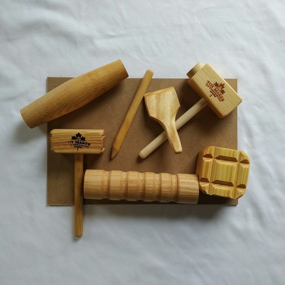 wood play dough tools