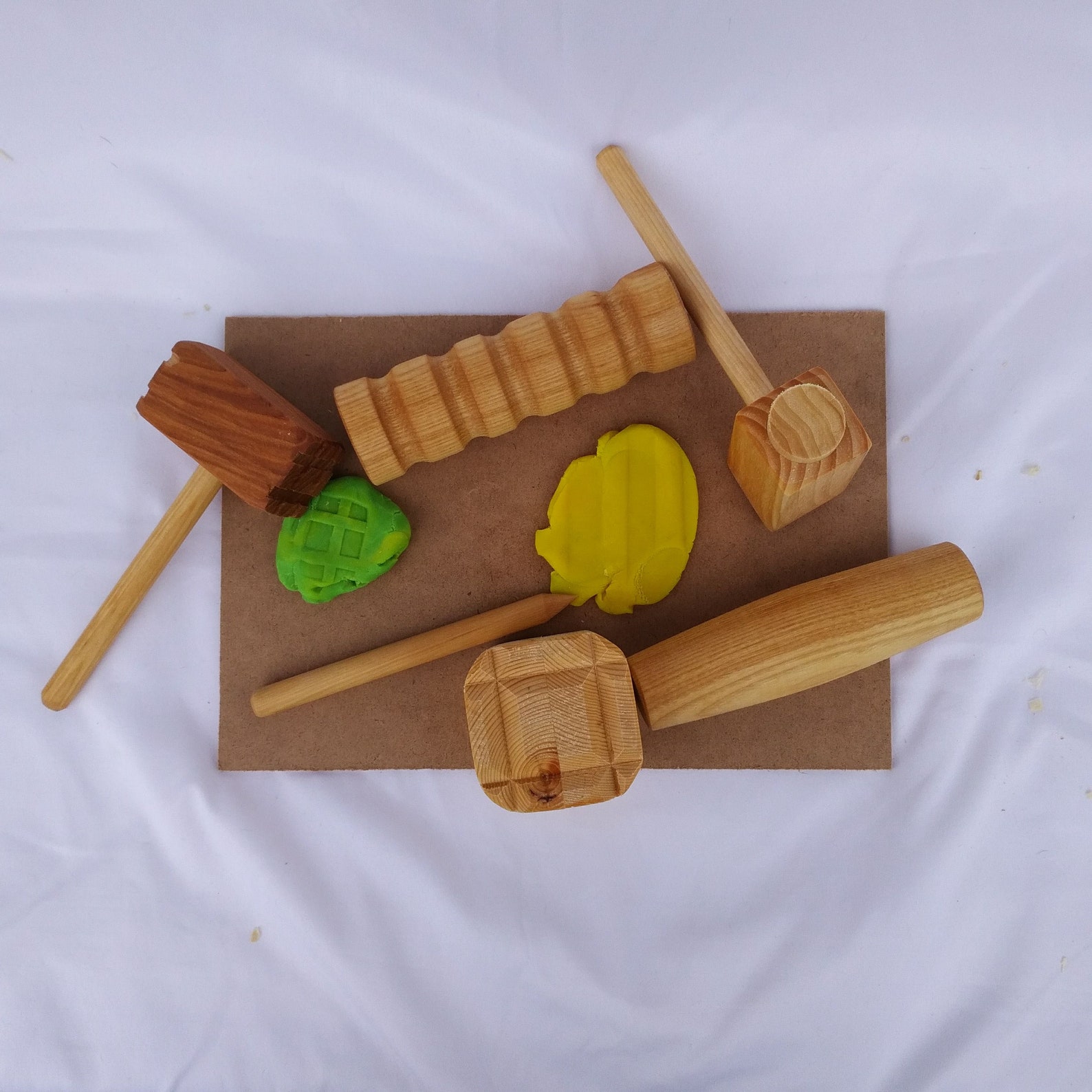 Childrens Wooden Tools Set for Dough & Clay Play made in | Etsy Canada