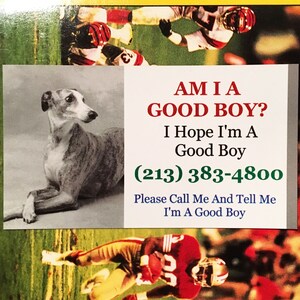 Am I A Good Boy? Please Call Me And Tell Me I&#39;m A Good Boy - Nervous Dog - Fridge Magnet (3.5&quot;L x 2&quot;W)