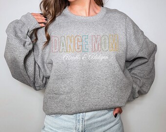 Custom Competition Dance Mom Sweatshirt, Personalized Dance Mom Gear, Proud Competition Dance Mom Unisex Heavy Blend™ Crewneck Sweatshirt