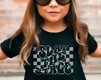 T-shirt à manches courtes pour jeunes danseurs de compétition Slay The Stage pour enfants