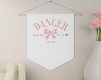 Banderín de competición con nombre y color personalizado, colección de premios para bailarines de competición, decoración personalizada para salas de baile