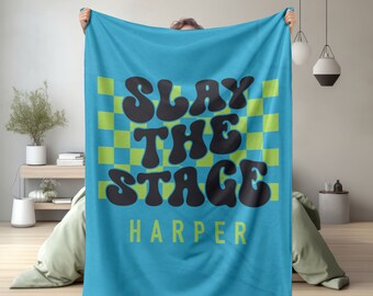 Personalisierte Tanz Name Decke, Benutzerdefinierte Tanz Töten Die Bühne Werfen, Leistungsstarkes Tanz Geschenk, Retro Tänzerin Samt Plüschdecke