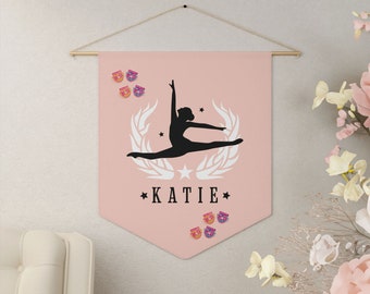 Personalized Dance Pin Pennant Banner, Custom Pin Collection Display for Competitive Dancer, Competition Pin Room Decor, Comp Dancer Gift