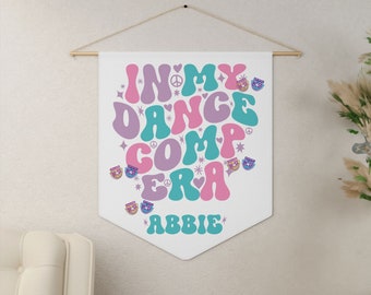 Personalized Dance Pin Pennant Banner, Custom Pin Collection Display for Competitive Dancer, Competition Pin Room Decor, Comp Dancer Gift