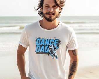 Camisa de papá de Super Dance, camiseta de papá de baile de competencia orgullosa de superhéroe, ser un papá de baile es mi camiseta de manga corta unisex de papá de baile de superpoder