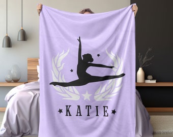 Individuelle Tanzdecke, personalisierter Tanzwurf, Geschenk für Tänzerin, Tanzausrüstung, Samtdecke