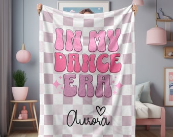 Individuelle Tanzdecke, personalisierter Tanzwurf, Geschenk für Tänzerin, Tanzausrüstung, Samtdecke