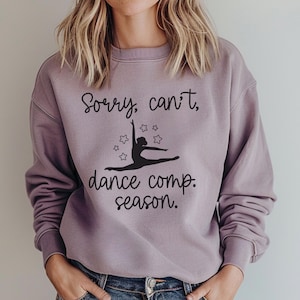 Przepraszamy, nie możemy tańczyć sezonu konkursowego, sprzęt dla mam tańczących konkurencyjnie, bluza z okrągłym dekoltem unisex dla tancerzy o średniej wadze i miękkim stylu