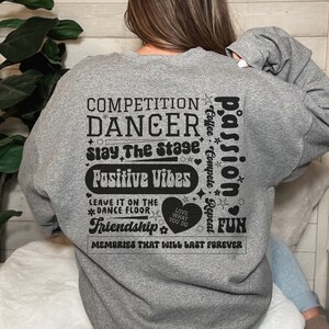 Custom Competition Dancer Crewneck, All Great Things About Dance Retro Sweatshirt, Personalized Competitive Dance Unisex Crewneck Sweatshirt