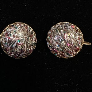 1950s Lucite Konfetti Ohrclips