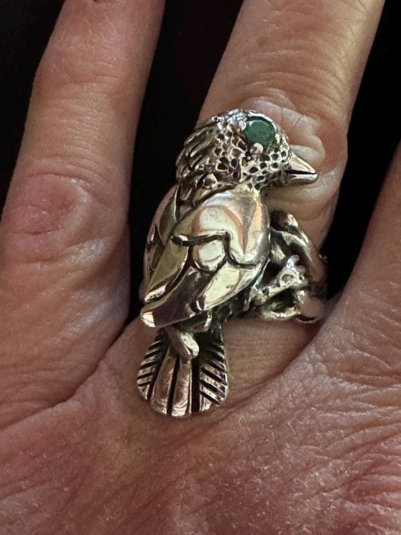 Vintage Mexico Sterling Silver 925 Bird Ring Sz 8.25 - Etsy