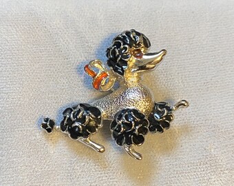 Vintage Danecraft Sterling Poodle Dog Pin
