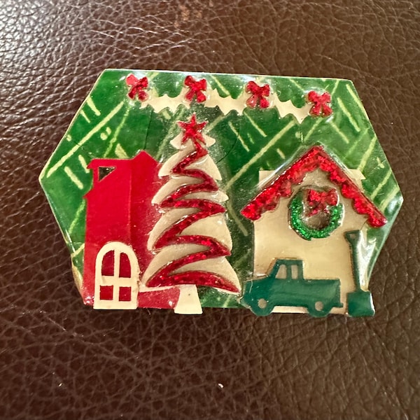 Huisspeld van Lucinda Christmas Red Green Glitter