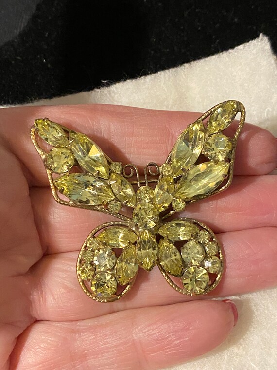 Vintage Juliana Rhinestone Butterfly Pin - image 3