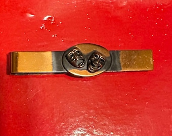 1960’s Copper Tie Clasp Comedy & Tragedy Masks Arnold’s Original