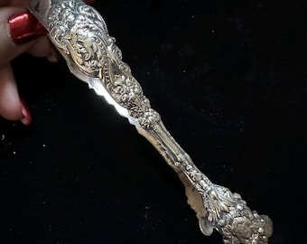 Antique Gorham Sterling Silver Versailles Pattern 5” Sugar Condiment Tongs